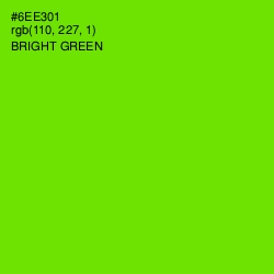 #6EE301 - Bright Green Color Image